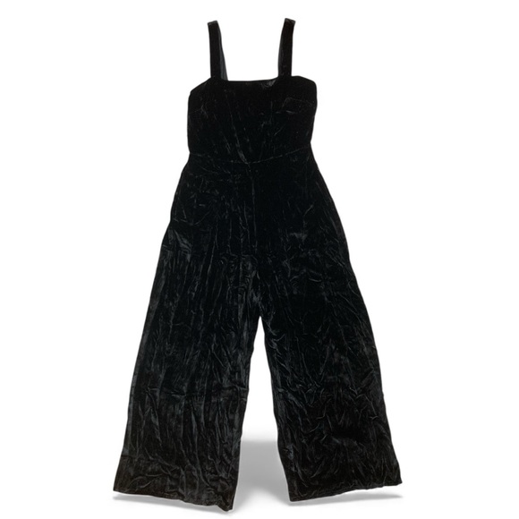 Madewell Crushed Velvet Wide leg Jumpsuit - Picture 3 of 14